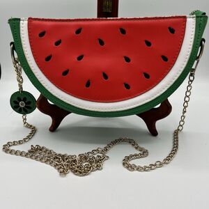 Watermelon Women’s Crossbody Purse Hangtag Fun Fruity Zippered